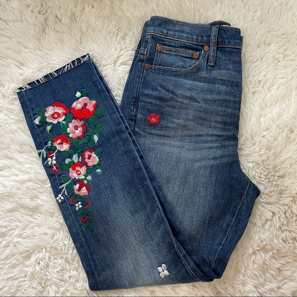 Madewell Spring Summer Embroidered Jeans Floral